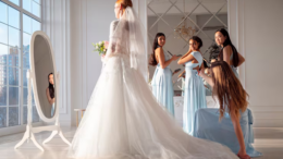 wedding dress of bride